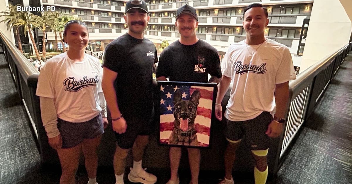 Burbank police honor fallen K-9 Spike with Baker to Vegas victory