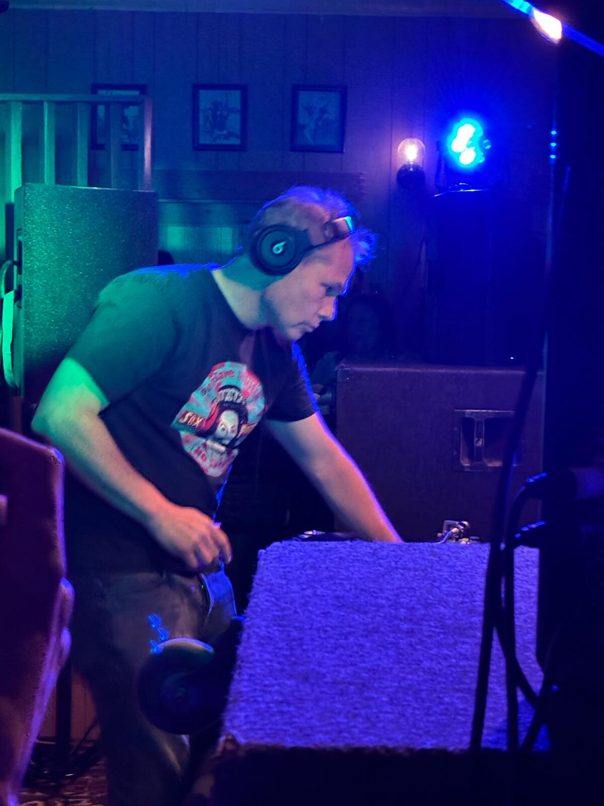 A man and a turntable.