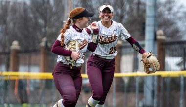 Softball Splits PSAC Doubleheader Against California (Pa.); Smerick Ties Program Stolen Base Record