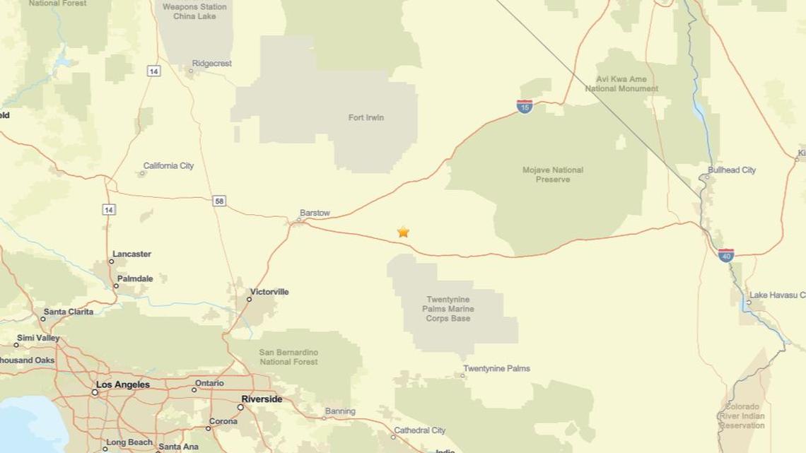 Update: 2.6 magnitude earthquake reported near Ludlow, CA on April 4