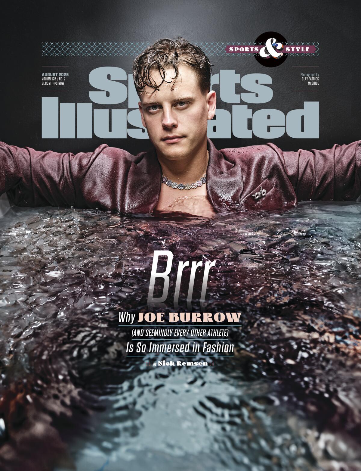 Cincinnati Bengals quarterback Joe Burrow on the cover of Sports Illustrated.
