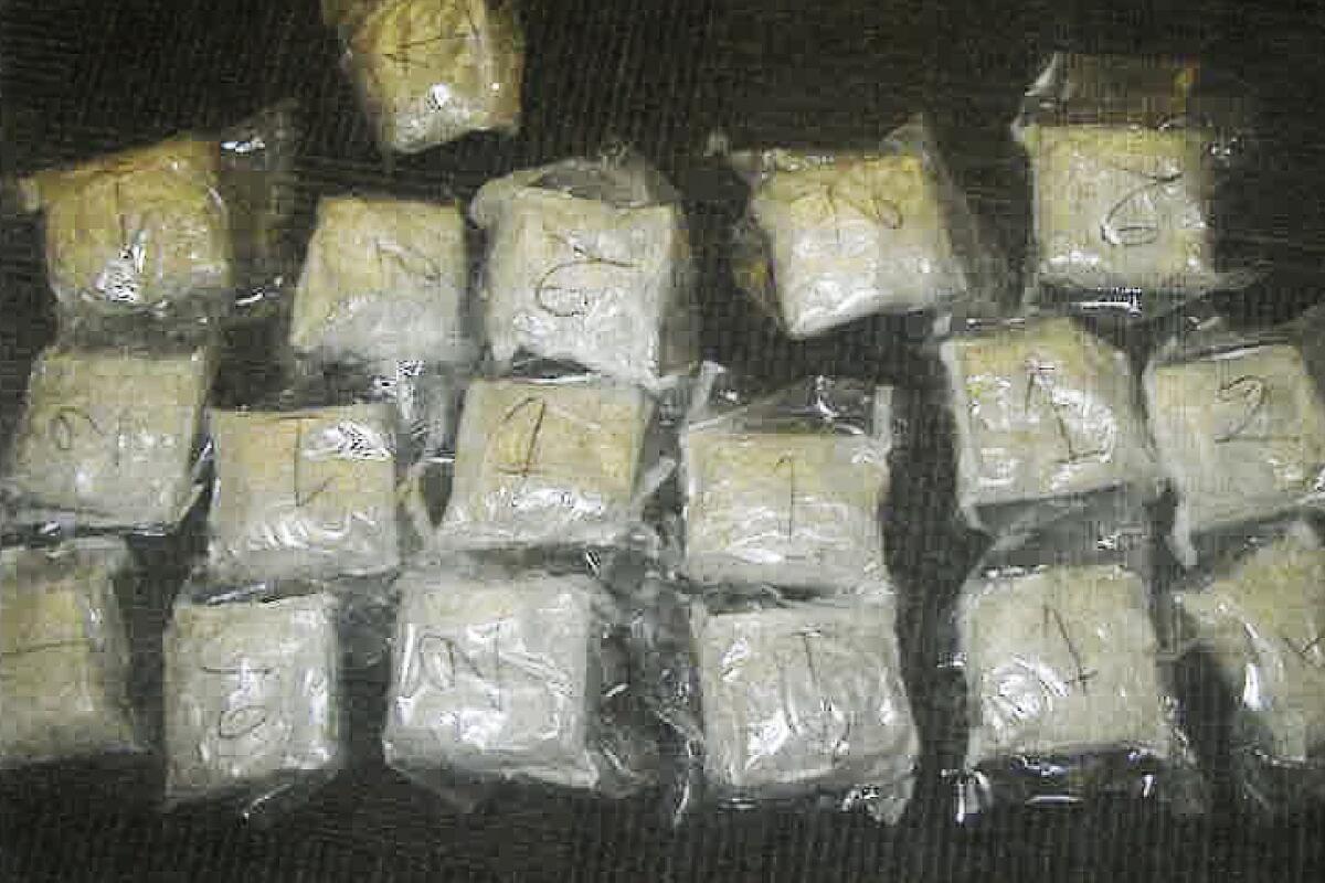 Authorities said they seized nearly 22 pounds of meth.