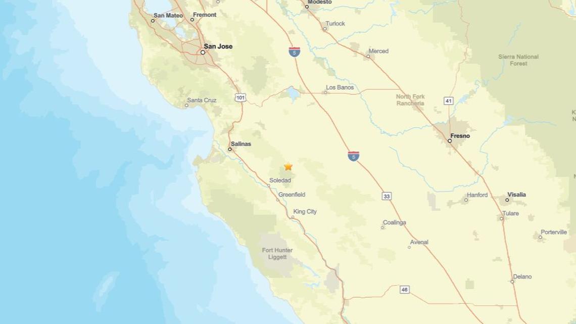 2.8 magnitude earthquake registered near Pinnacles, CA on April 5