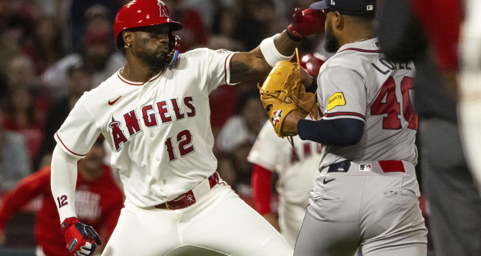 Brawl breaks out between Braves pitcher Reynaldo López and Angels slugger Jorge Soler