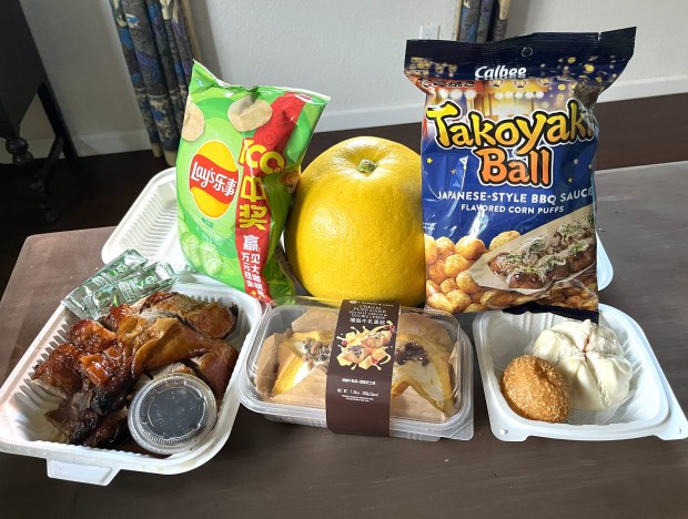 Assorted items bought from the 99 Ranch Market in Richmond, Calif. (John Metcalfe/Bay Area News Group)