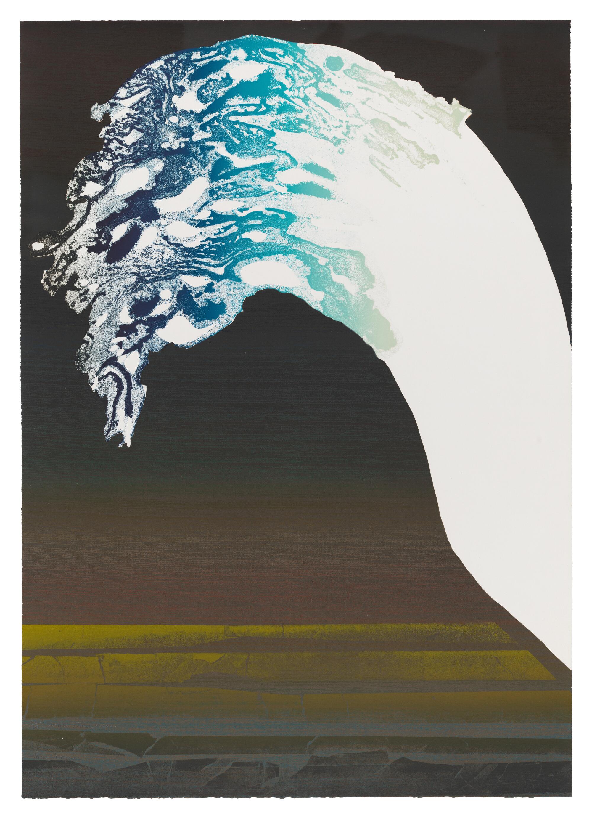  A painting of a wave.