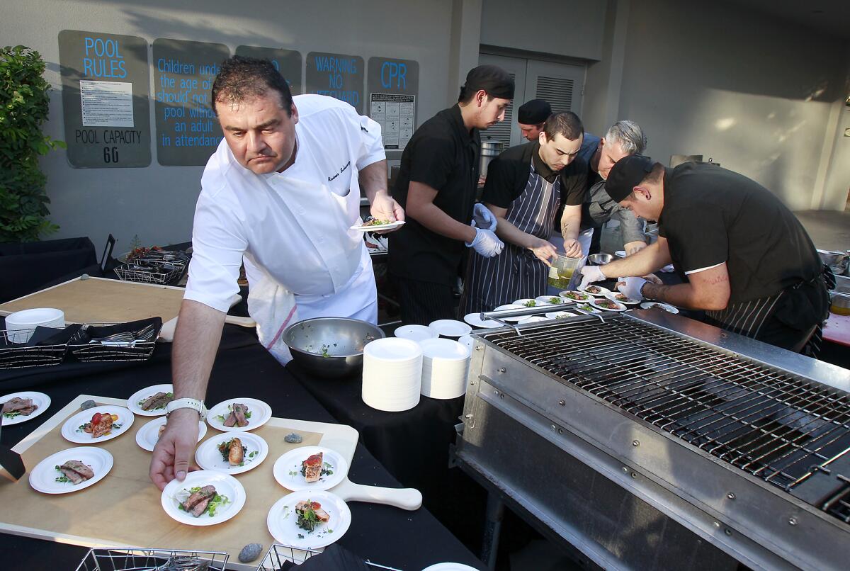 Chef Rainer Schwarz at the Fireside American Tavern in Costa Mesa's Crowne Plaza Hotel in 2014. 