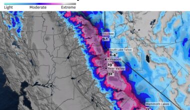 Late California storm could dump feet of snow with travel ‘impossible’