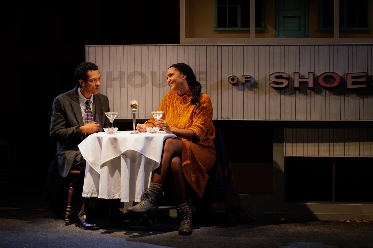 Caleb Eberhardt and Rebecca S'manga Frank in the La Jolla Playhouse production of "Primary Trust," directed by Knud Adams.