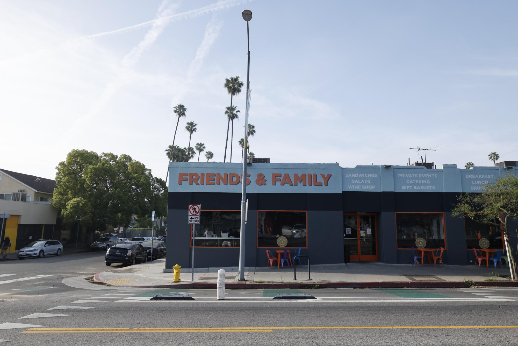 The exterior Friends & Family, an East Hollywood bakery in Los Angeles.