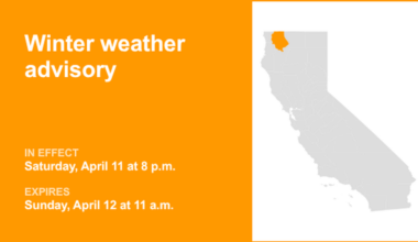 Winter weather advisory affecting Western Siskiyou County Saturday and Sunday