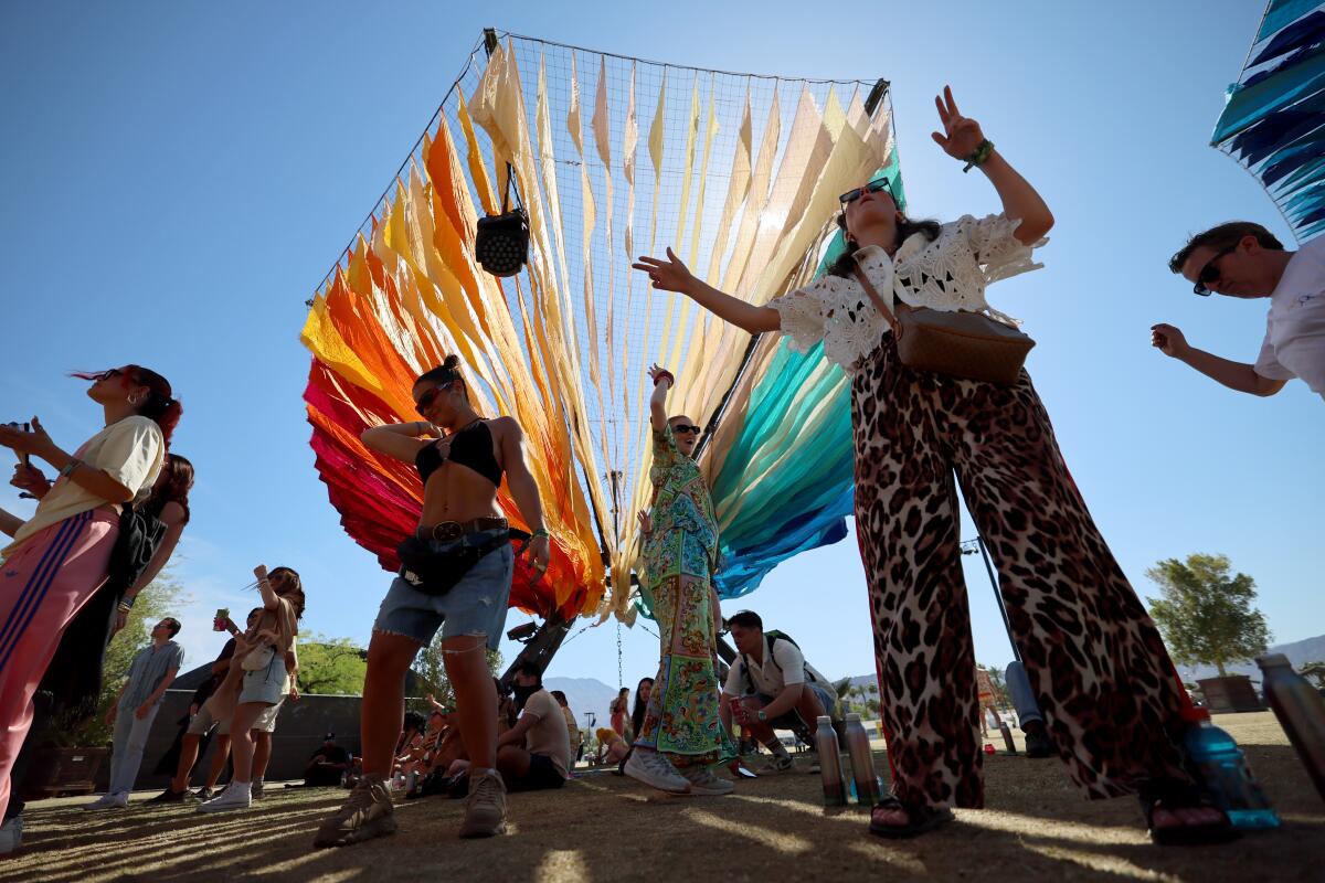 Music Fans at the "Do LAB" at the 2025 Coachella Valley Music and Arts Festival.