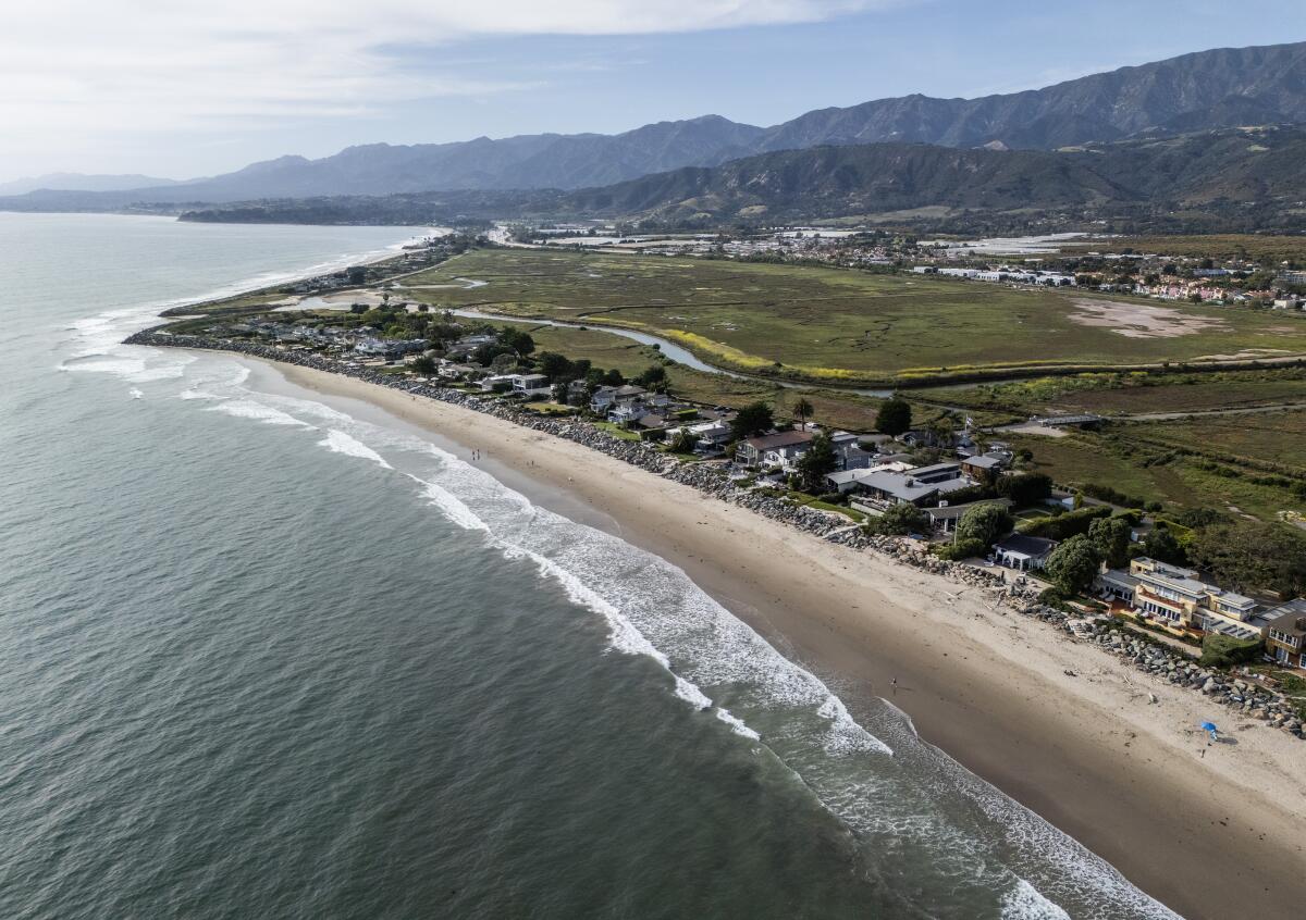 A view of the coastal community of Carpinteria, Calif.