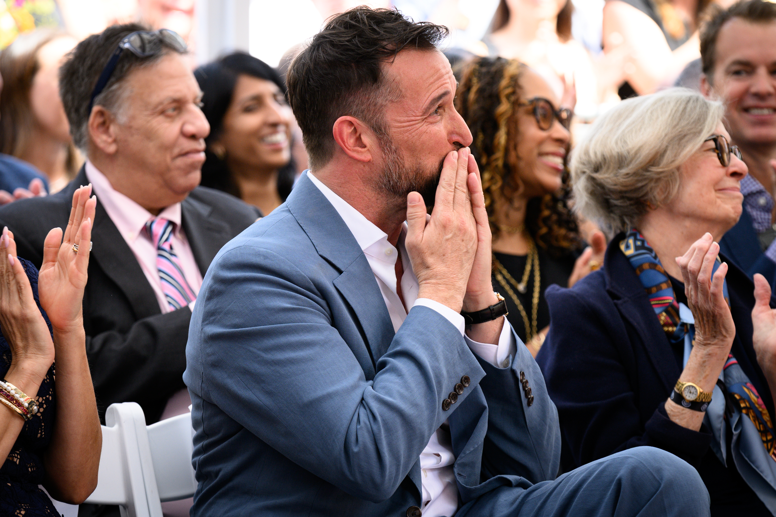 Noah Wyle swells with emotion during his Hollywood Walk of...
