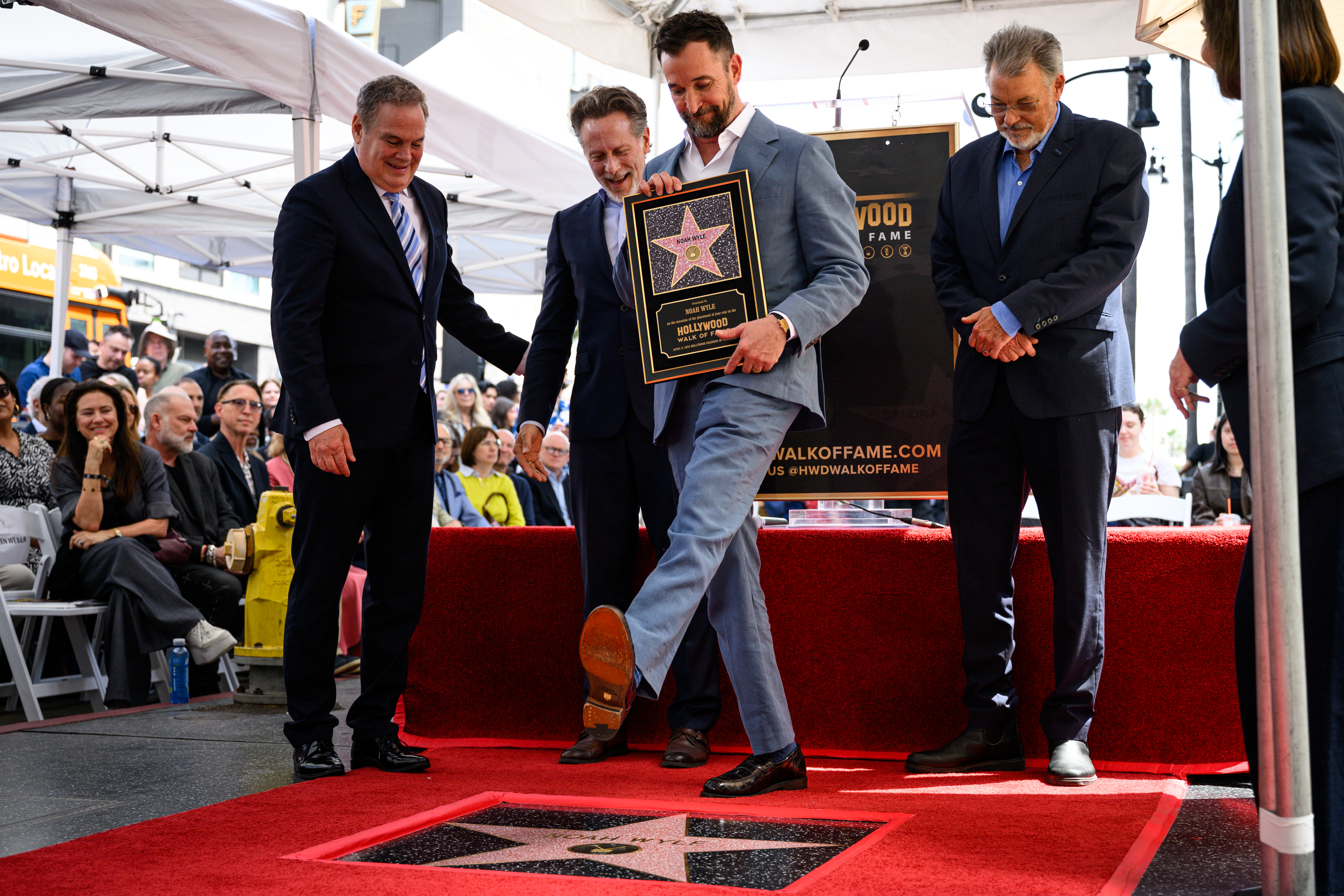 Noah Wyle becomes the first person to step over his...