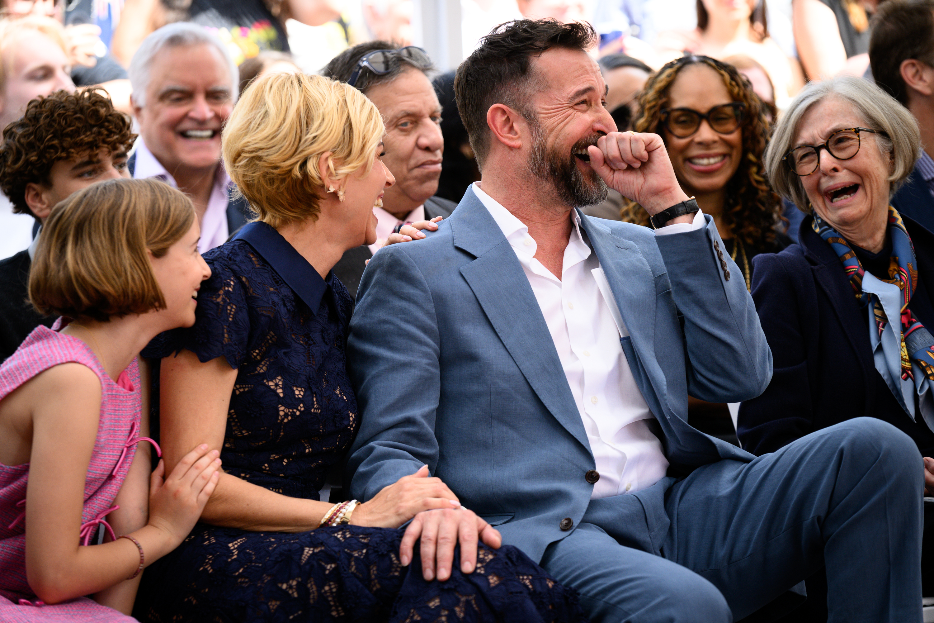 Noah Wyle and his family share a moment during his...