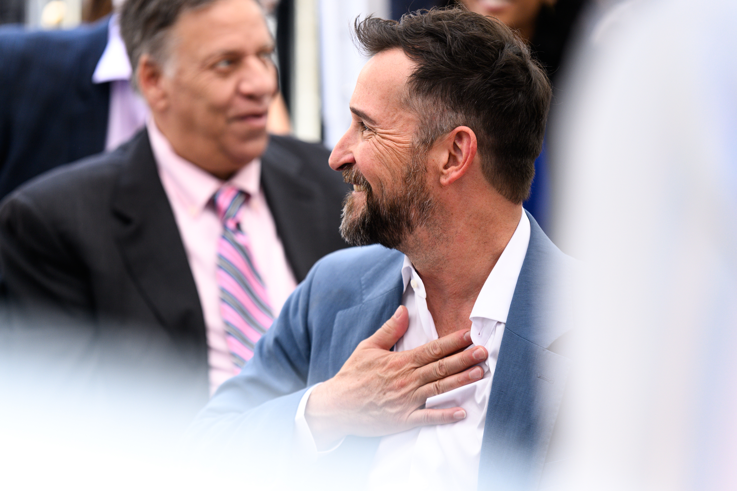 Noah Wyle arrives at his Hollywood Walk of Fame star...