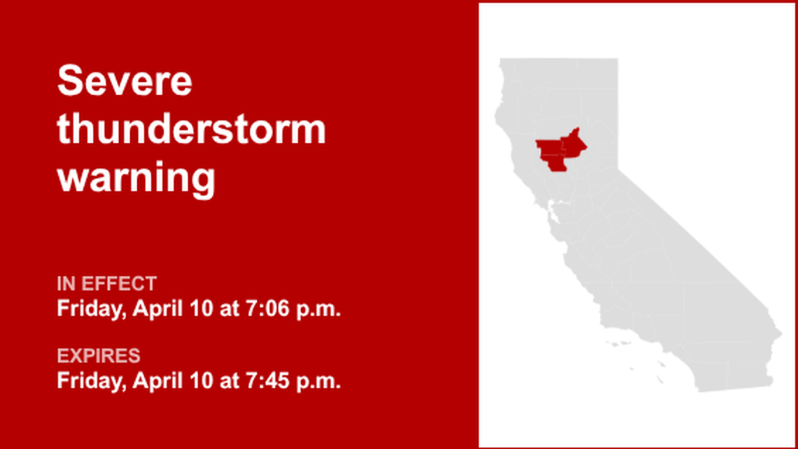 UPDATE: Expect quarter-sized hail with thunderstorms in Northern California Friday