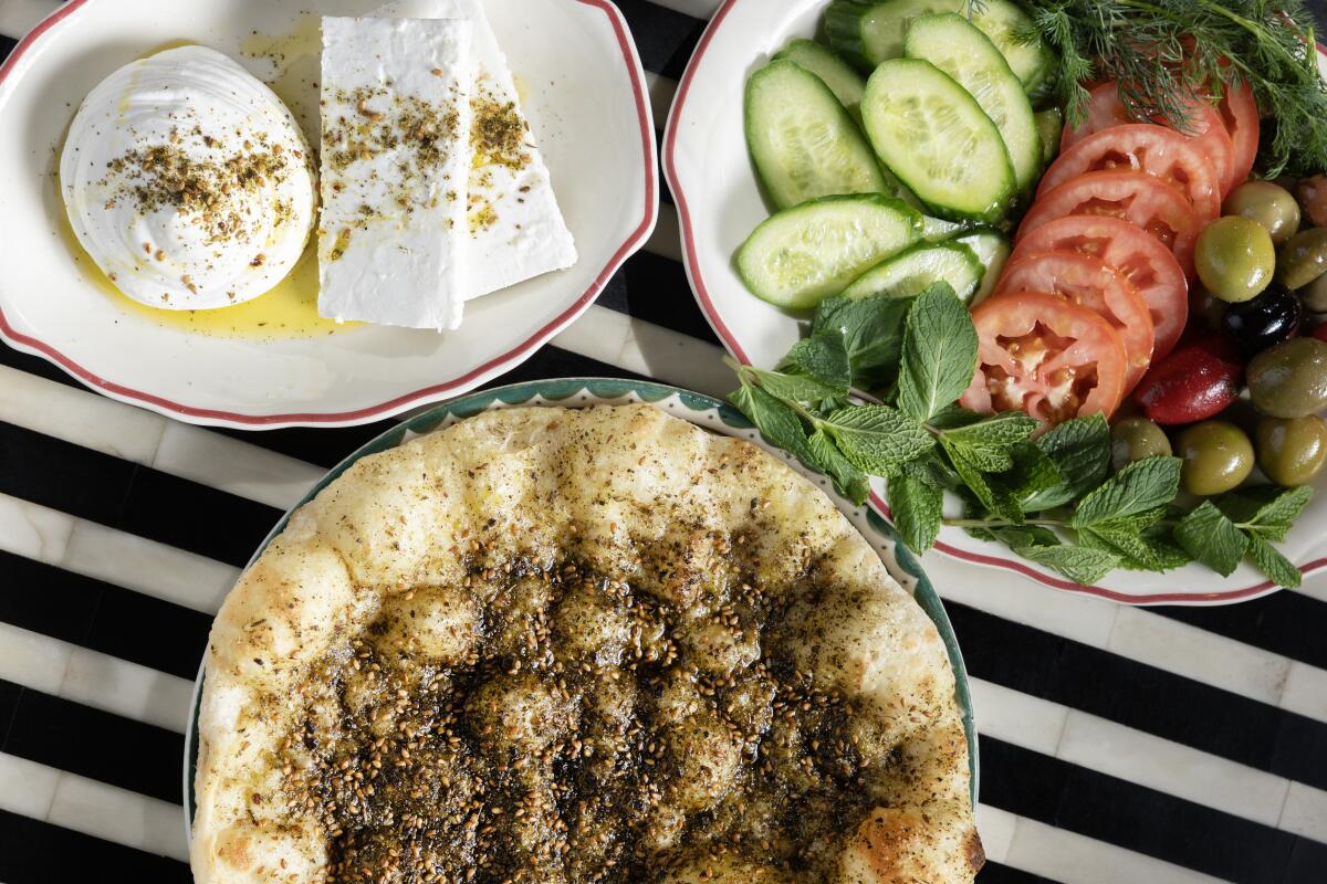Lebanese breakfast at Compass Rose is the market's other great morning option.