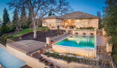 Single-story Lincoln estate with golf course views