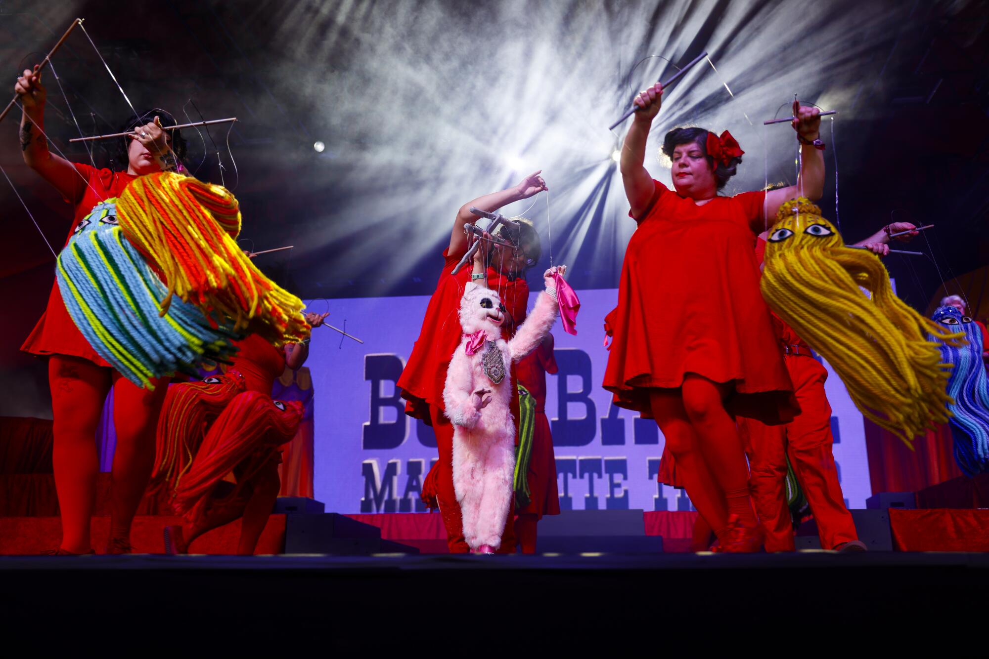 Bob Baker Marionette performs at the Gobi Stage.