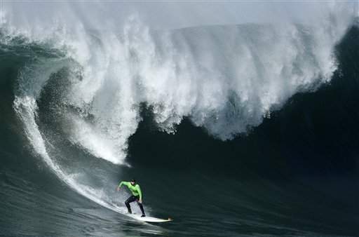 Mavericks in Northern California is one of the state's most iconic surf breaks. Could it be a contender as a surfing reserve? (AP Photo/Marcio Jose Sanchez)