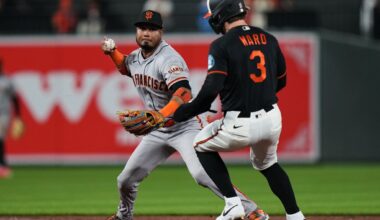 Giants’ Luis Arraez out of lineup day after getting kicked in his hand