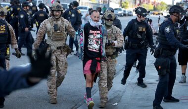 Multiple arrests made in downtown LA after sex toys thrown during anti-ICE protest, officials say