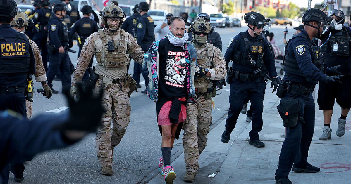 Multiple arrests made in downtown LA after sex toys thrown during anti-ICE protest, officials say