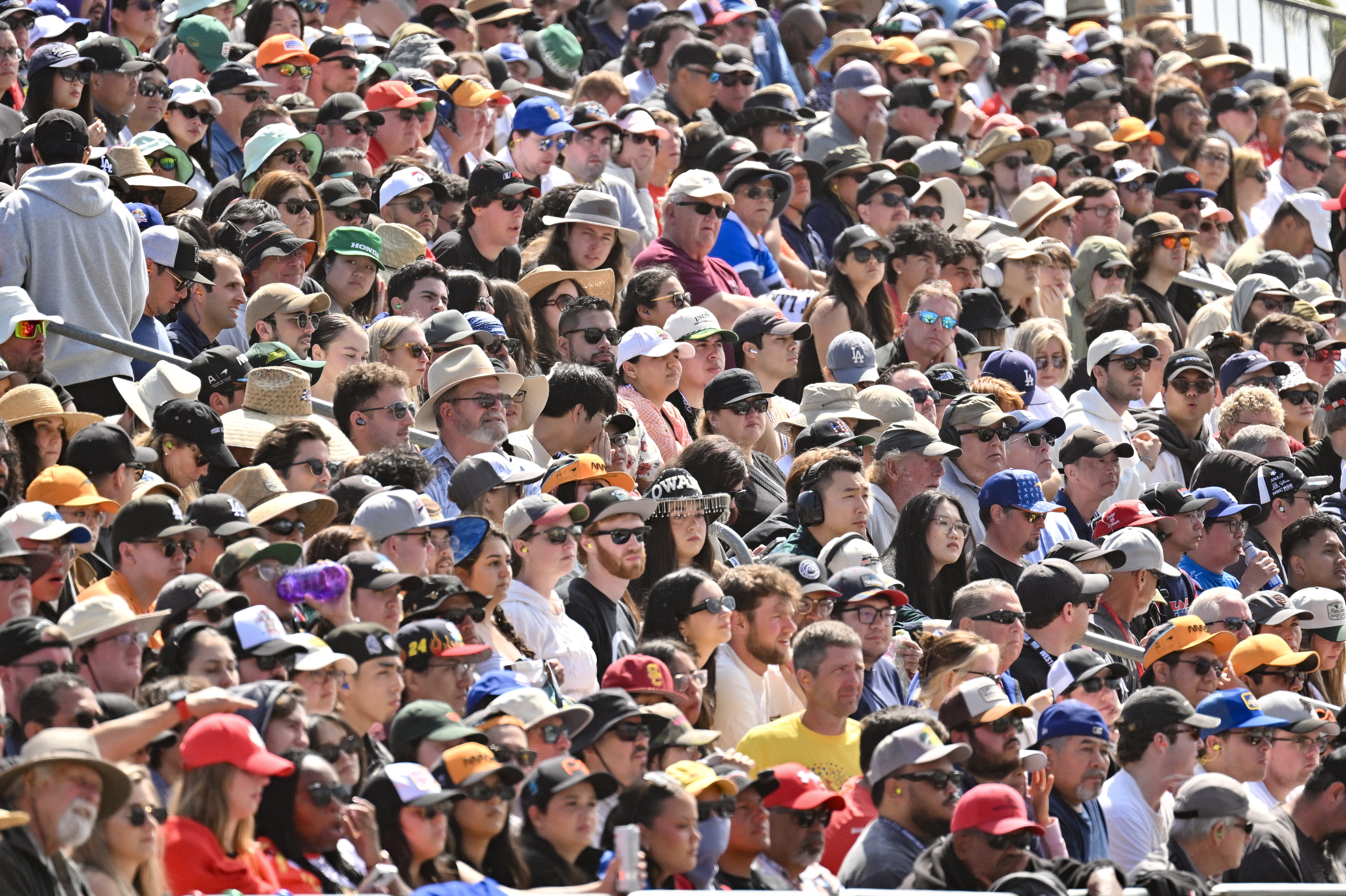 Race fans watch the 50th Grand Prix of Long Beach...