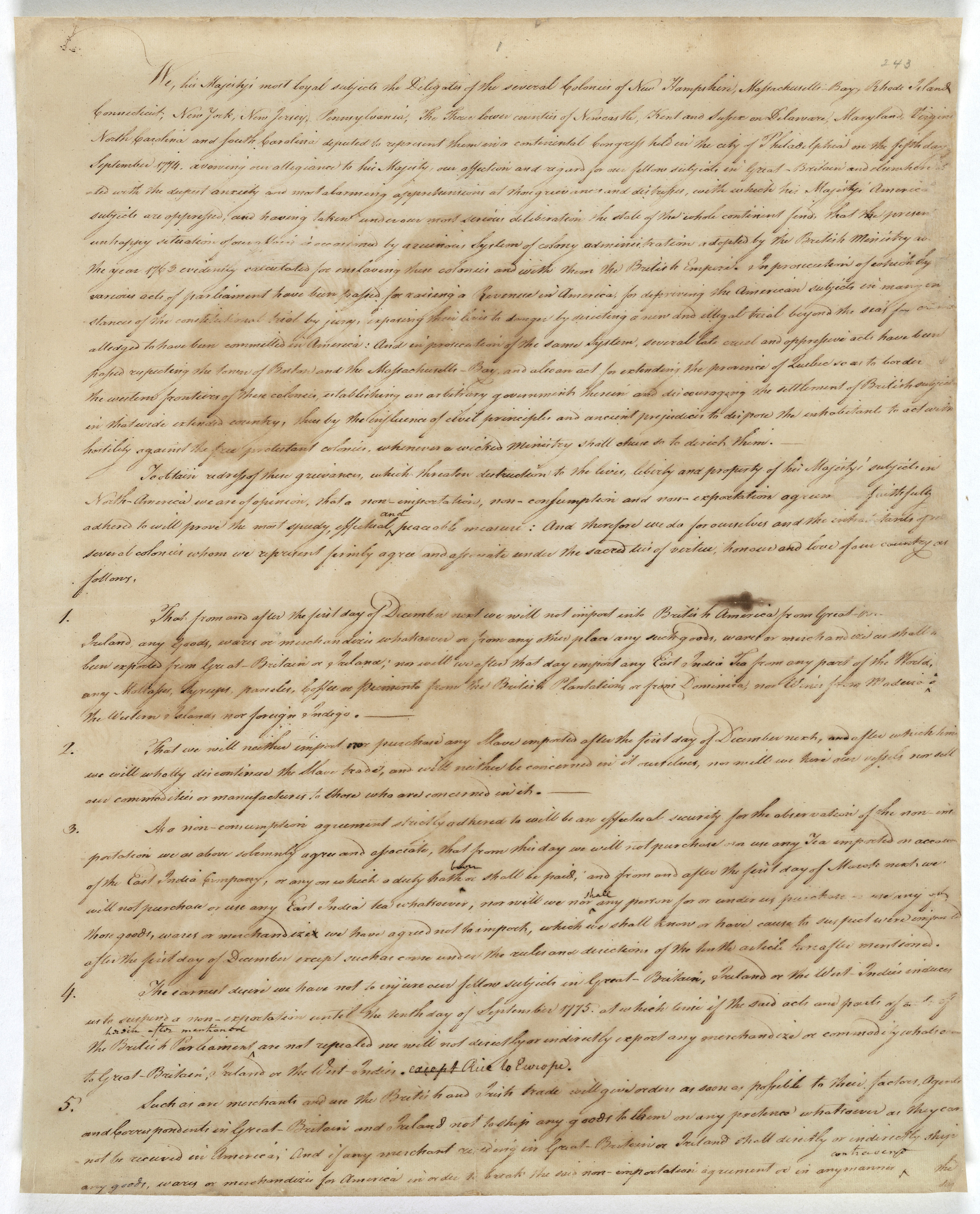 The first page of the Articles of Association. In celebration...