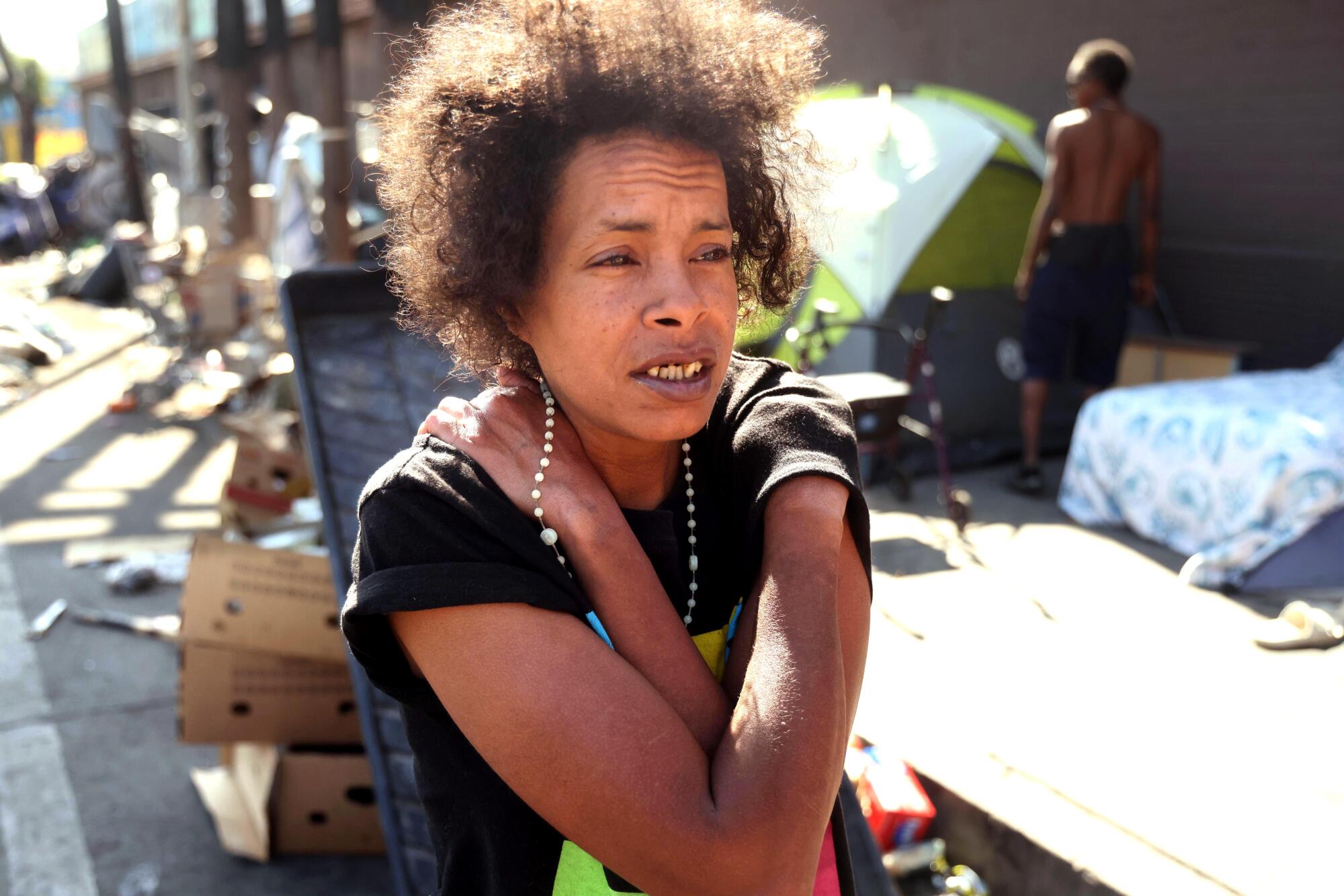 Rachelle Talifero lives in a Volunteers of America shelter in South Los Angeles.