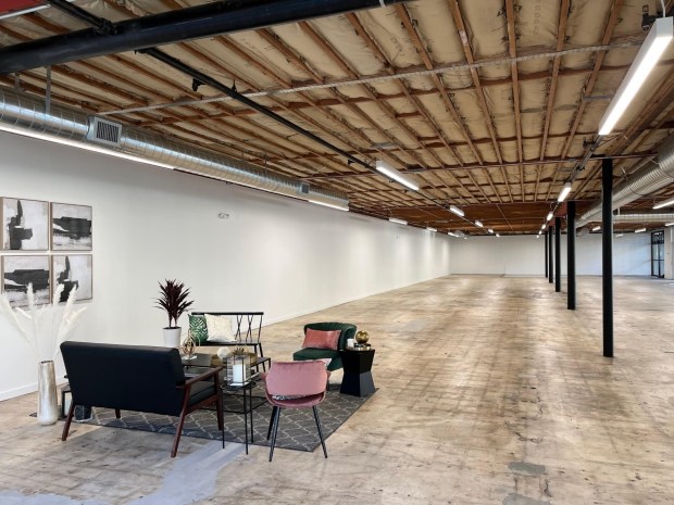 Meeting and work areas at 1010 The Alameda in San Jose, an office building that is a renovated former gay bathhouse.(George Avalos/Bay Area News Group)