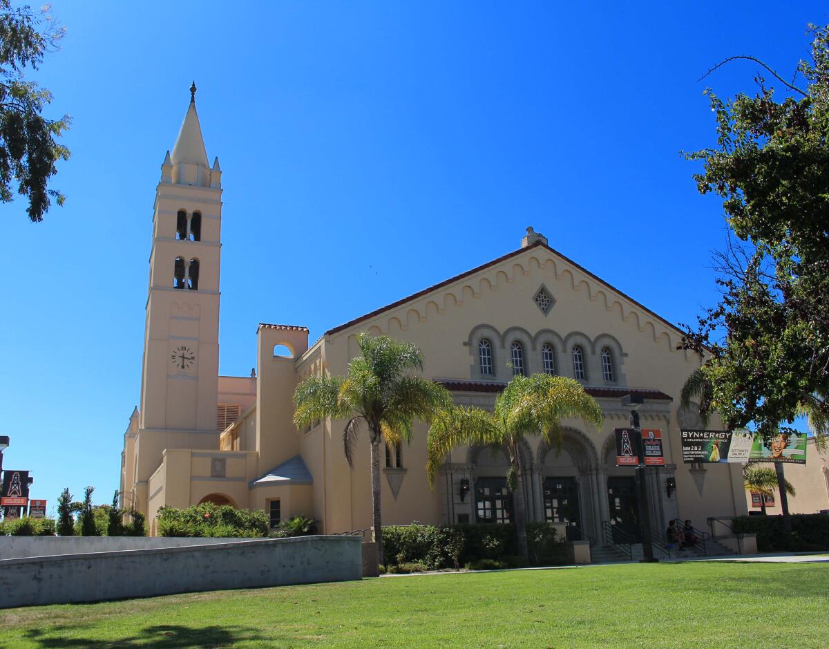 The Huntington Beach Union High School District auditorium originally opened in 1926
