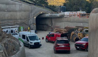 Tunnel collapse traps and kills 1 in California's Central Valley