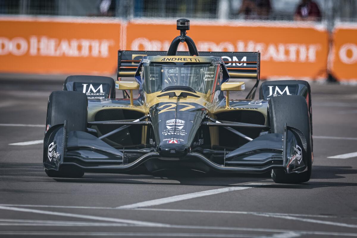 Kyle Kirkwood takes part in a practice session at the Grand Prix of St. Petersburg in February.