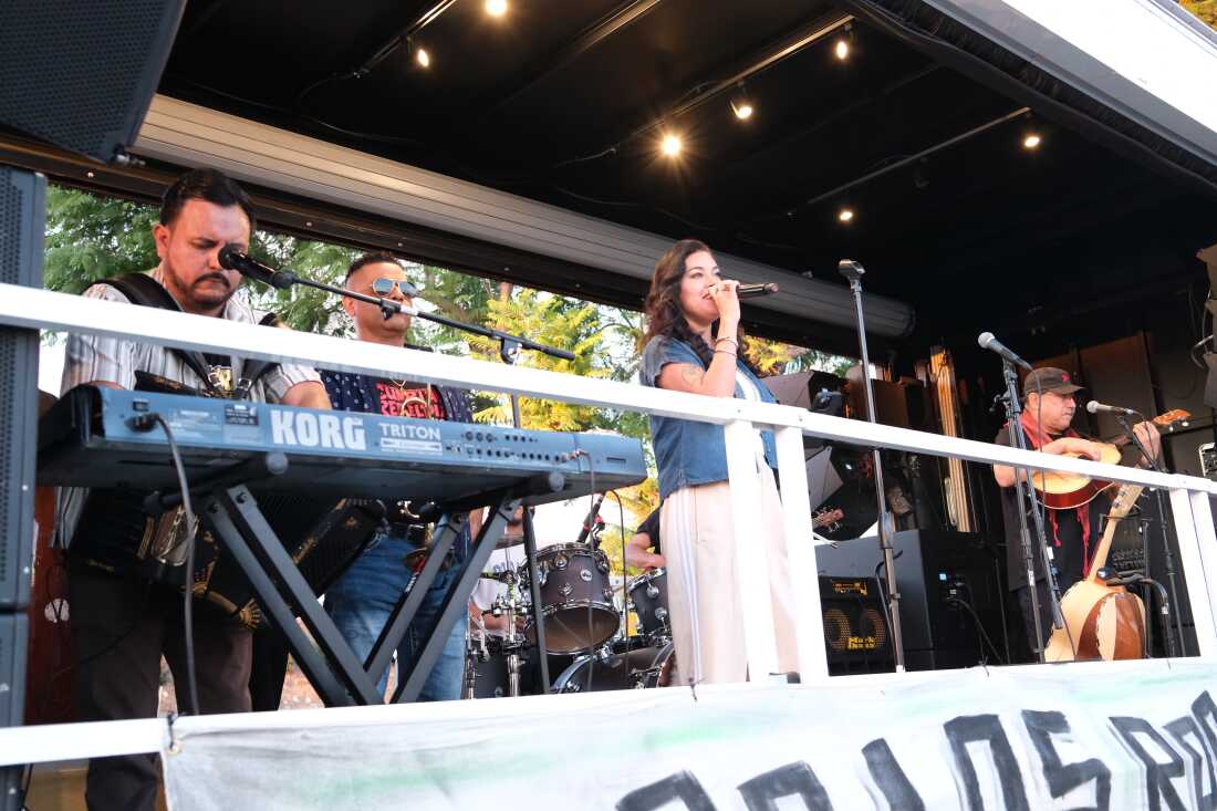 Los Jornaleros del Norte's songs narrate the struggles and triumphs of immigrant workers. They've been providing the soundtrack to Los Angeles-area protests against the federal government's deportation campaign.