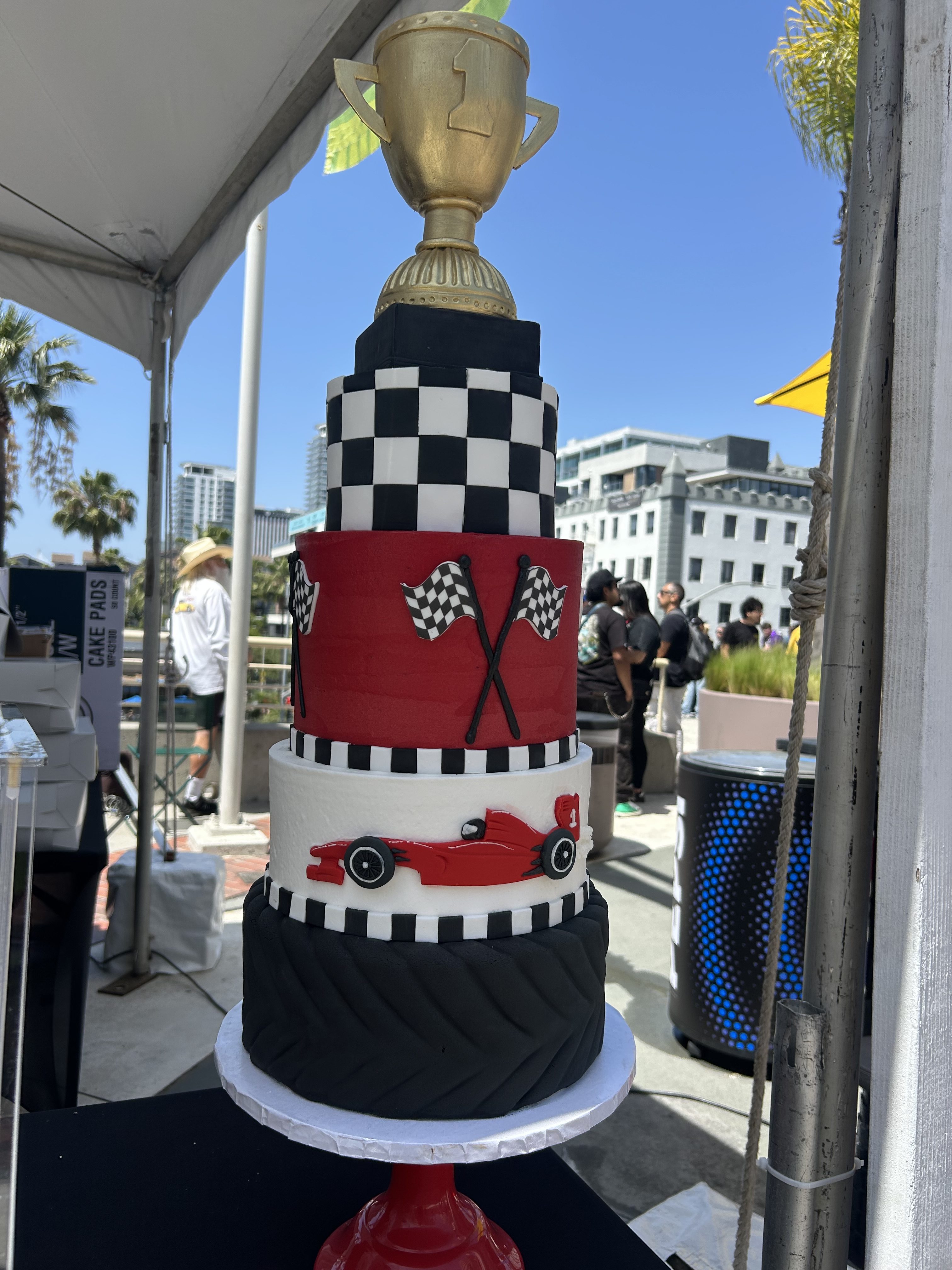 A custom cake that Butter and Cream Bakery has on...