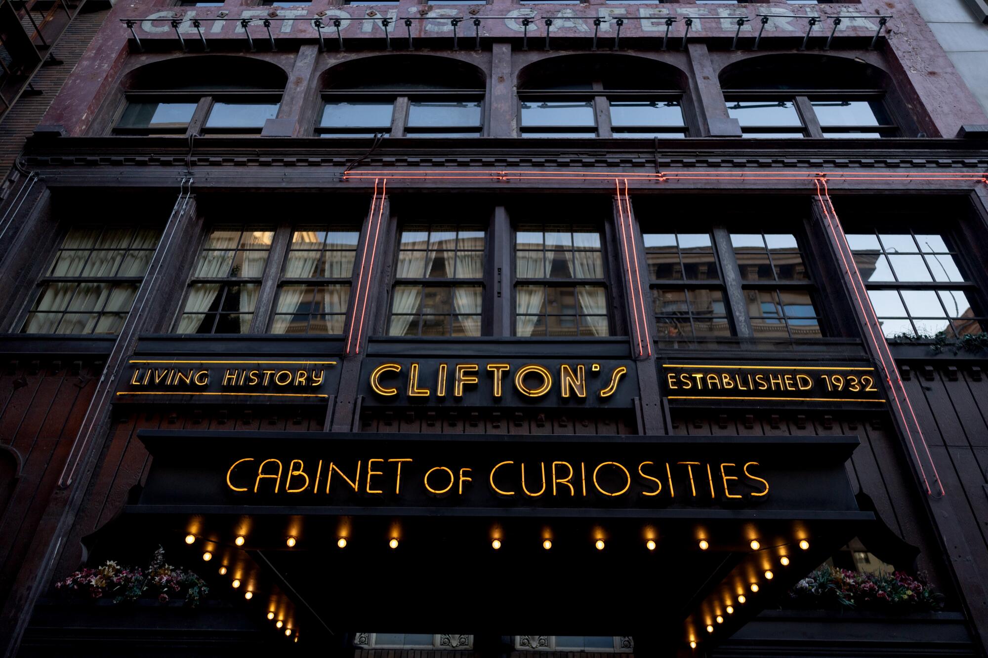 Outside of Clifton's Cafeteria.