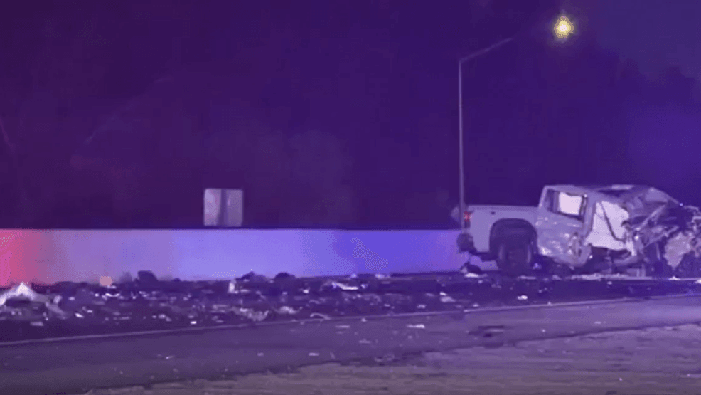 One person died and several others were taken to the hospital after a crash on Highway 99 at Ninth Avenue{ } on Saturday, April 4, 2026. PHOTO: KBAK/KBFX