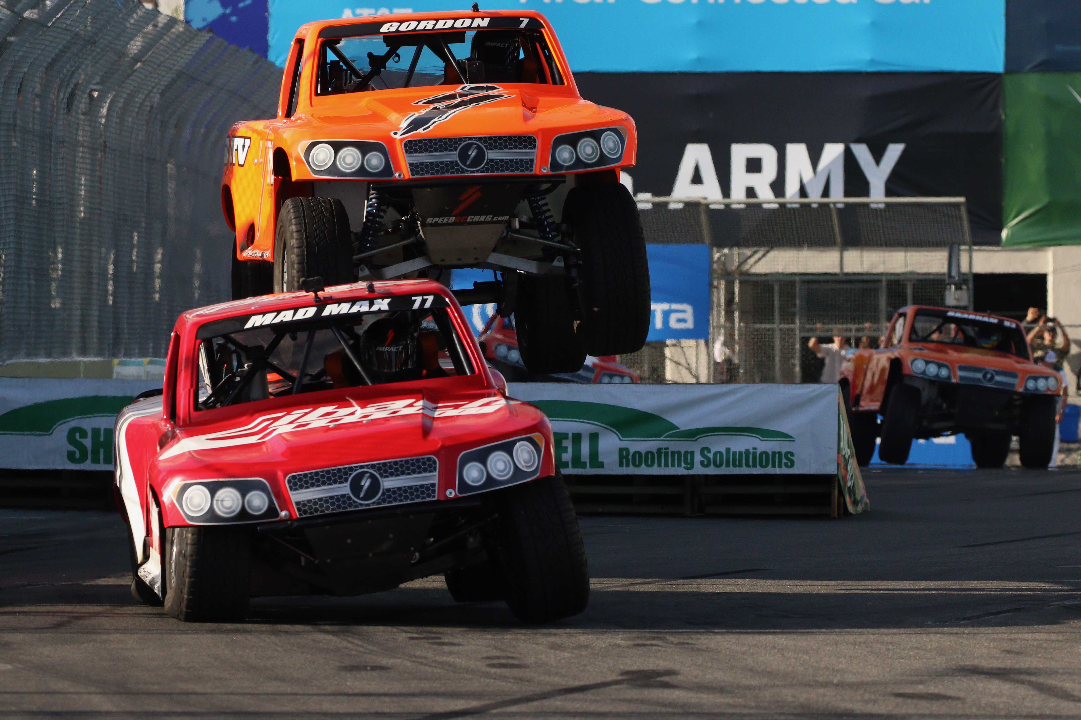 Max Gordon is closely followed off the ramp by his...