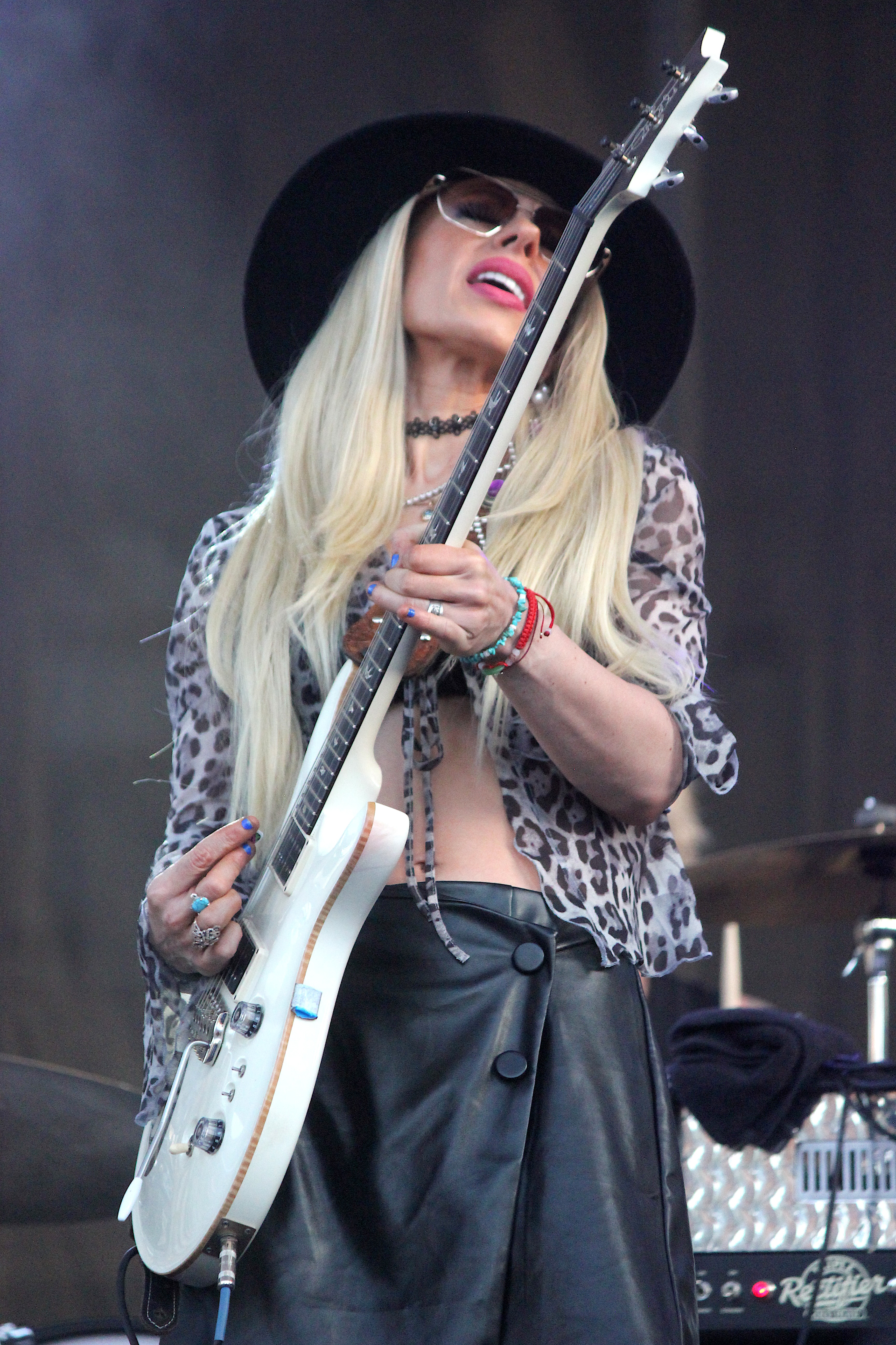 Guitarist/singer Orianthi performs with all-star band Kings of Chaos at...