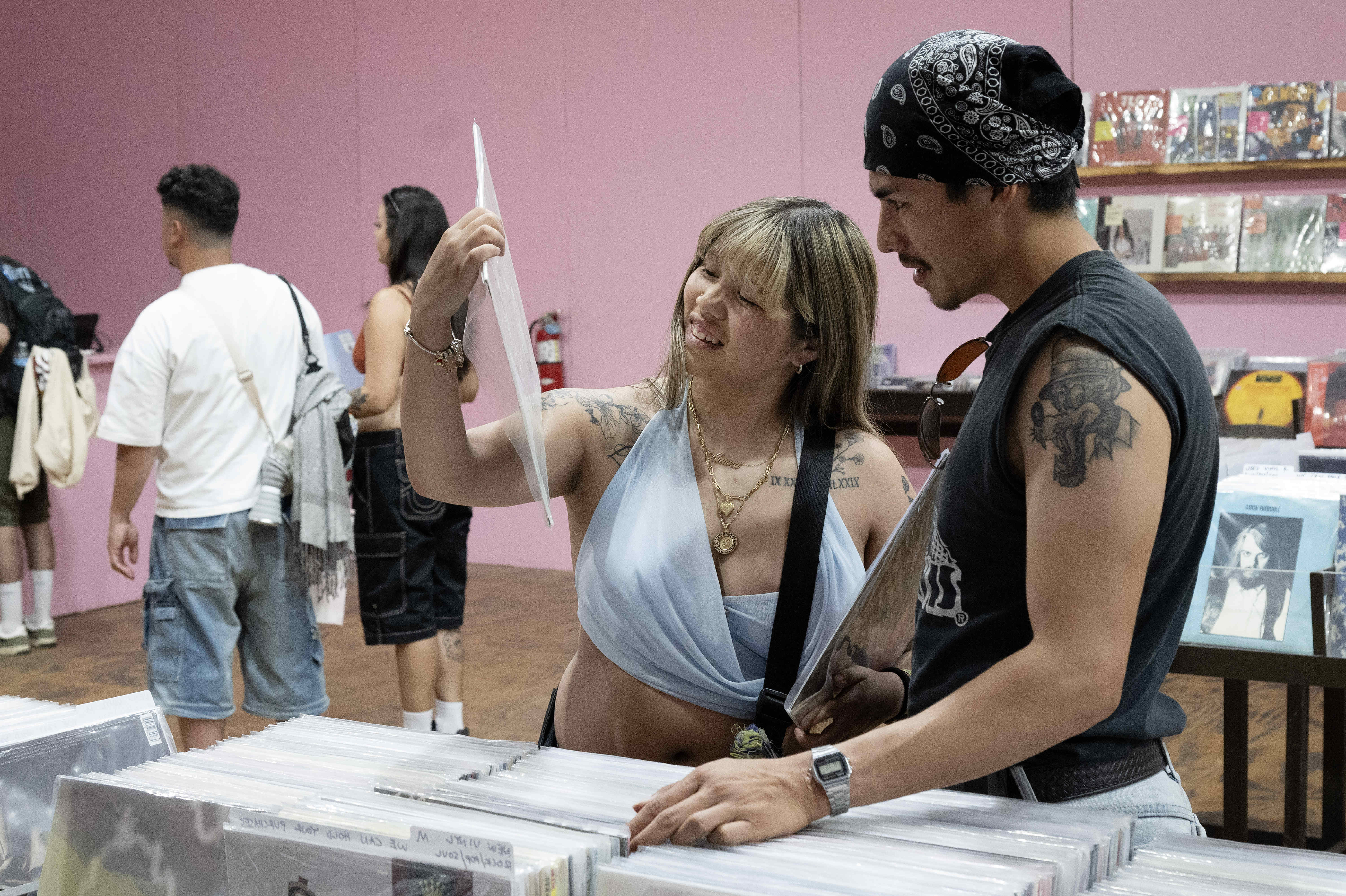 From left, Amara Lucero and Anthony Martinez of Long Beach...