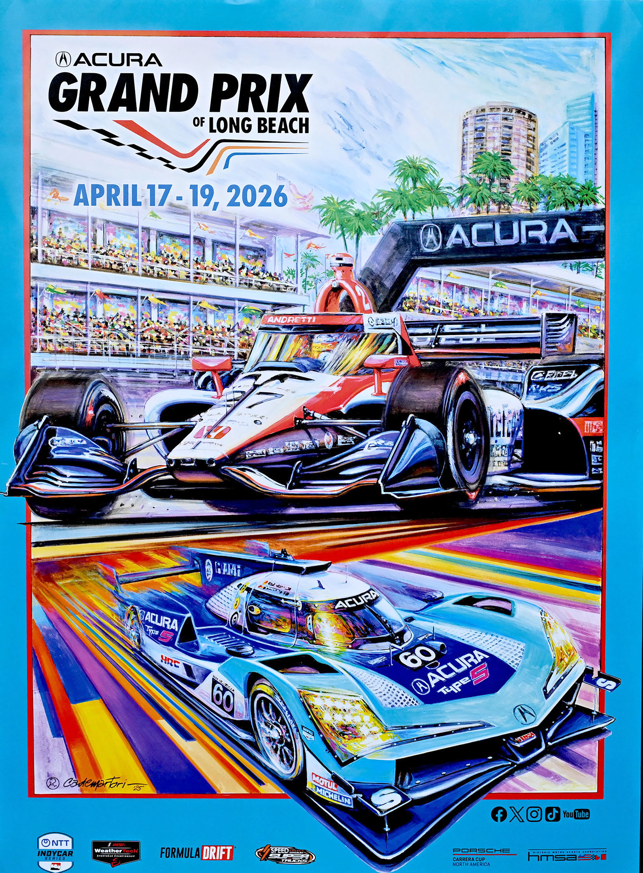 The 2026 poster for the ACURA Grand Prix of Long...
