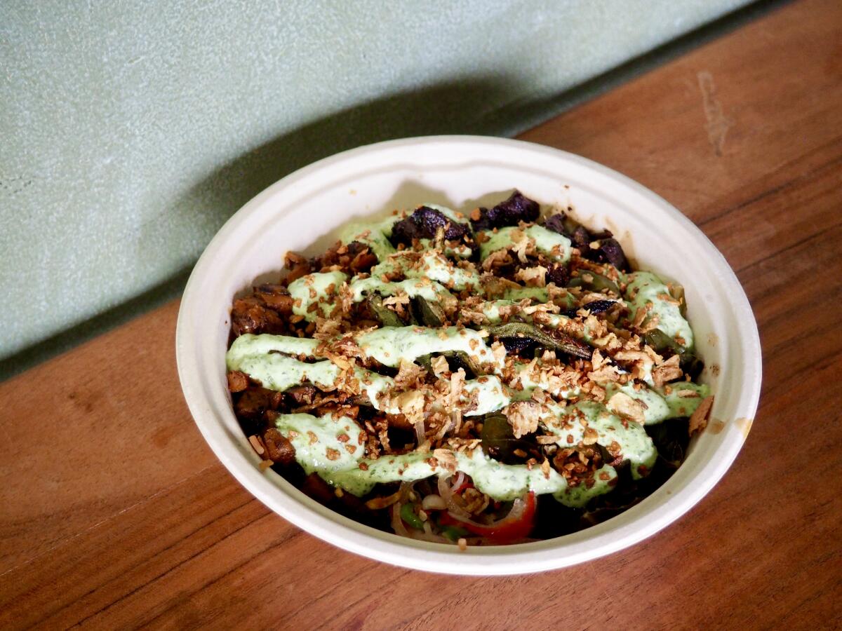 The Jollof Heatwave bowl from Urban Comfort Foods in Carson.