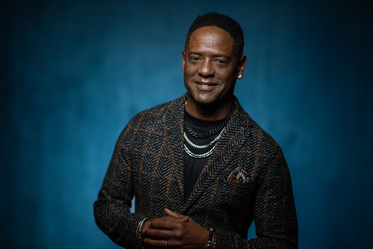 Blair Underwood in the Los Angeles Times Portrait Studio at the Festival of Books in Los Angeles on Sunday.
