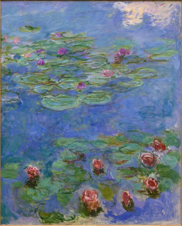 Yes, Monet's famed "Water Lilies" painting, from 1914-17, are part of the de Young exhibit. (Photograph by Randy Dodson/Fine Arts Museums of San Francisco)