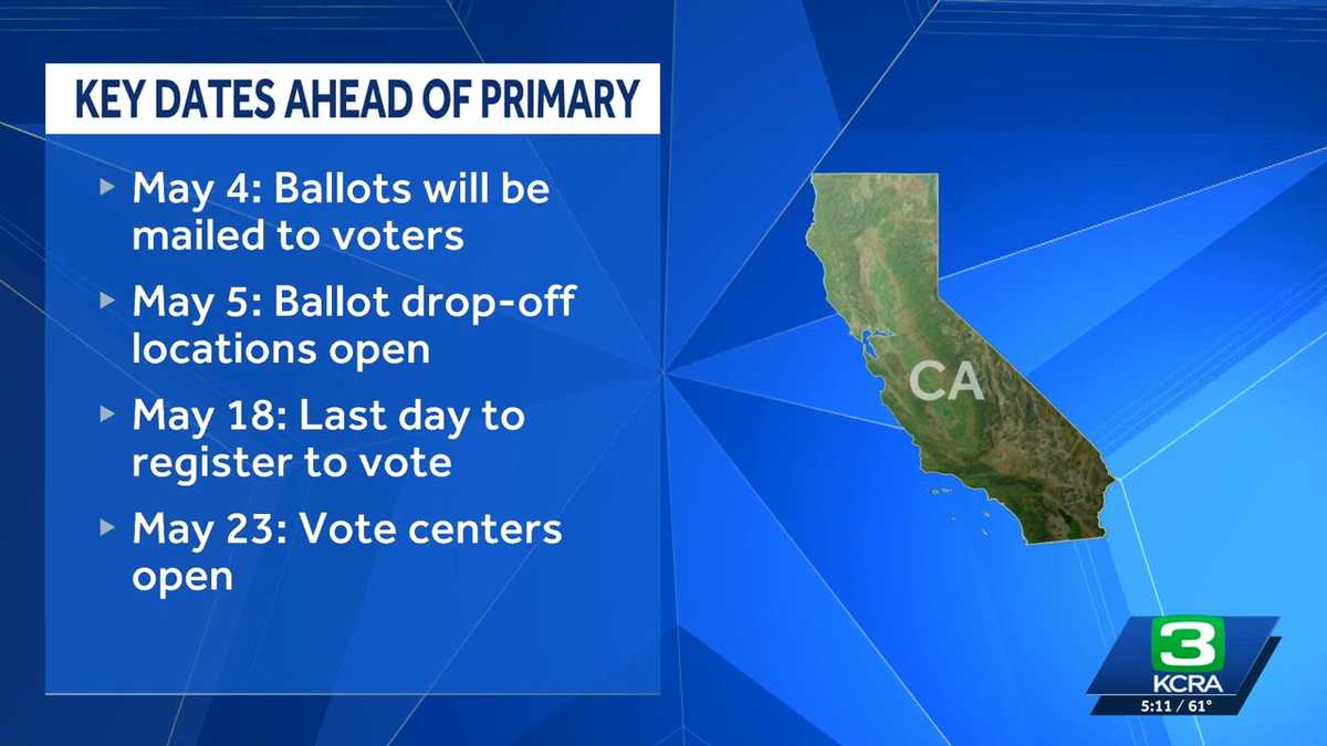 Key dates and deadlines for California's June 2 primary election