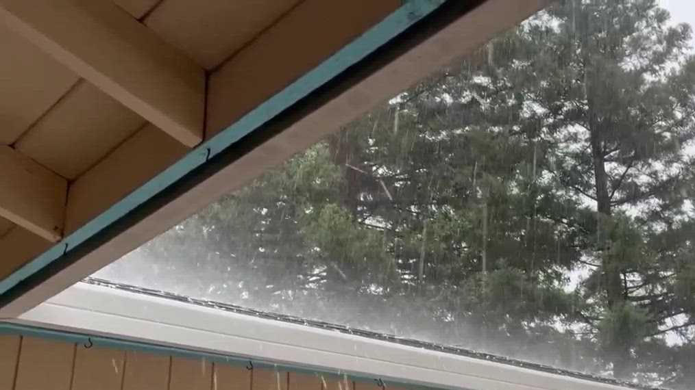 Heavy rain, hail and street flooding