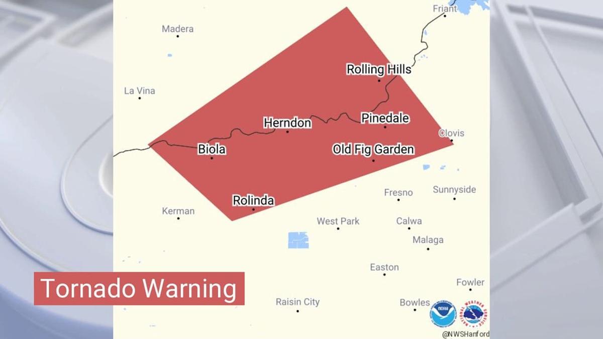 Confirmed tornado on ground near Fresno: NWS